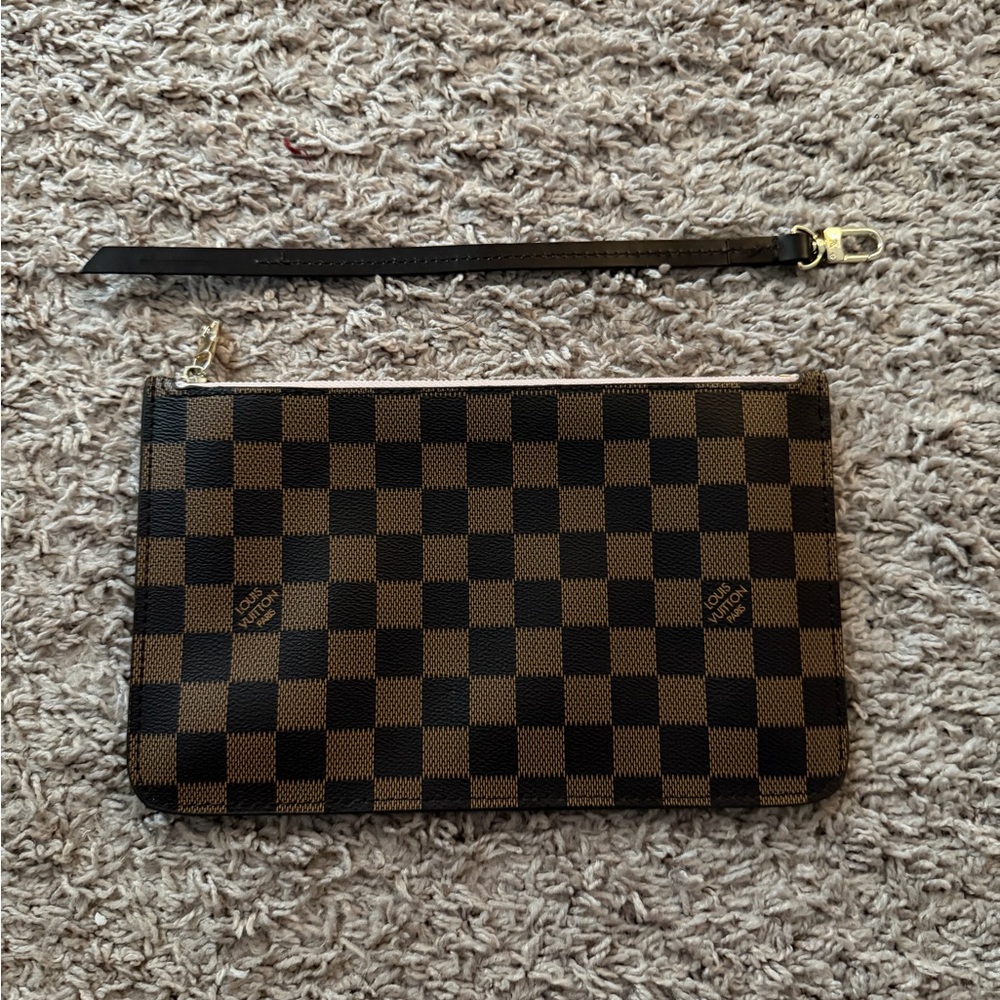 Louis Vuitton Checkered Brown and Black Clutch